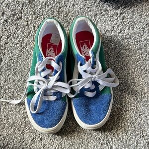 Vans Kids Blue and Green Sneakers